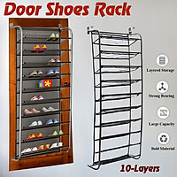 Large Capacity Door Shoes Rack Organizer Door Back Hanging Storage Holder Hanger Bag Closet Black