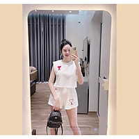Bộ Mặc ở Nhà Sát Nách Nữ Mát Mẻ Bộ Bồ Ngủ Cho Nữ Chất Cotton Thấm Hút Mồ Hôi