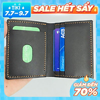 Ví nam da thật kiểu đứng J4M cao cấp siêu chất, da bò thật, sản phẩm cho nam và nữ đựng tiền và giấy tờ
