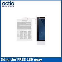 Giá kẹp sách màn hình tiện lợi Notebook Clip Actto LCP-01 -HÀNG CHÍNH HÃNG White