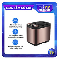 Máy làm bánh mì tự động MIDEA MM-ESC1510 dùng trong gia đình Hẹn giờ 13 tiếng 19 thực đơn bánh mứt sữa chua kẹo Hàng Chính Hãng