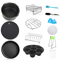 Bộ phụ kiện nồi chiên không khí, nấu ăn nhà bếp chuyên nghiệp 12 cái bằng thép carbon chất lượng cao