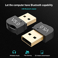 USB Bluetooth 5.0 Adapter Dongle for PC Windows 10/8/8.1 Desktop Headphone