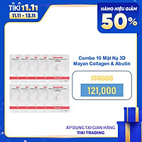 Combo 10 Mặt Nạ 3D Mayan Collagen & Abutin