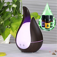 Combo máy khuếch tán/ máy xông tinh dầu Krishna Cánh Tiên nút cảm ứng + 3 chai tinh dầu sả chanh - bạc hà - oải hương/ Thích hợp xông phòng diện tích 15-40m2 / Đèn xông tinh dầu, Phun sương, Tạo ẩm