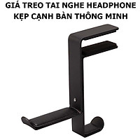 Giá Đỡ Treo Tai Nghe Chụp Tai, Headphone, Kẹp Cạnh Bàn Thông Minh; Vật Liệu Kim Loại, Thiết Kế Sang Trọng; Hàng Nhập Khẩu