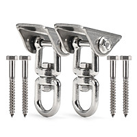 Stainless Steel Hooks 360° Swivel Swing Hanger Double Protection Design 2 Pairs