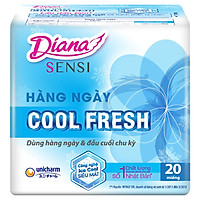 Bộ 6 Gói Băng Vệ Sinh Diana Hàng Ngày Sensi Cool Fresh (20 Miếng/Gói)