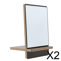 2xTabletop Makeup Folding Mirror Detachable Bathroom Cosmetic Shaving Mirror M