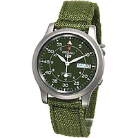 Đồng Hồ Quân Đội Seiko 5 SNK805 Bằng Thép Không Gỉ Kèm Dây Canvas - Màu Xanh Lá