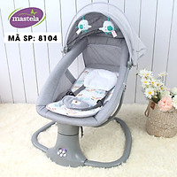 Nôi ru ngủ thư giãn kết hợp ghế ngồi đọc sách cho bé nhạc trắng Mastela 8104/8106 - điều khiển từ xa - kết hợp Bluetooth - tặng 2 yếm tam giác 100% cotton