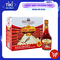 Hộp 6 chai thủy tinh nước mắm Phú Quốc Khải Hoàn 40 độ đạm (205ml x 6)