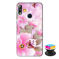 Ốp lưng điện thoại Asus Zenfone Max Pro M2 hình Hoa Hồng Và Bướm tặng kèm giá đỡ điện thoại iCase xinh xắn - Hàng chính hãng