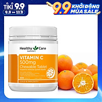 Healthy Care Vitamin C 500mg, 300v Kẹo C Từ Trái Cam Tươi Của Úc, Giúp Tăng Sức Đề Kháng và Hệ Miễn Dịch, Trắng Sáng Da Đẹp Da