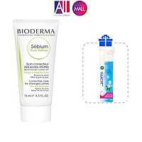 Kem dưỡng kiềm dầu Bioderma sebium pore refiner 15ml TẶNG bông tẩy trang Jomi ( Nhập khẩu)