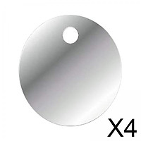 4xAcrylic Fogless Shower Shaving Mirror Men Women Anti Fog Travel Round