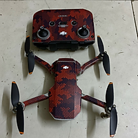 Skin Decal Dán Trang Trí Flycam Mavic Mini 2 - Full Body - Chấm Bi Đỏ
