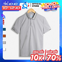 Áo Thun Nam Polo Ngắn Tay 5S (APC21013) Chất Liêu 100% Coolmax Phối Viền Năng Động, Trẻ Trung, Nam Tính