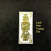 Linh Phù Vượng Tài, Dùng linh phù để dán điện thoại, laptop, xe máy, xe hơi, bàn thờ ông địa hay vị trí làm việc, gối đầu giường, kích thước 4.5x3cm, màu vàng - TMT Collection - SP005352