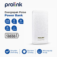 Pin sạc dự phòng PROLINK PPB1003 WHT 10,000mAh, 3 cổng USB hỗ trợ sạc nhanh với tổng công suất 12W - Hàng chính hãng