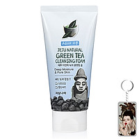 Sữa rửa mặt trà xanh Jeju Green Tea Hàn Quốc 120g + Móc khóa
