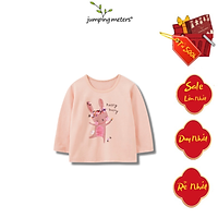Áo thun dài tay thu đông bé gái cotton cao cấp Jumping Meters AN5