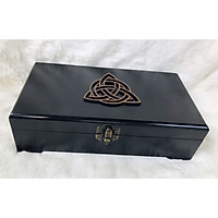 Hộp gỗ độc đáo với hình Vòng tròn vĩnh cửu Trinity Knot, hộp giúp cất giữ bảo quản đồ dùng cá nhân, đựng trang sức, để quà