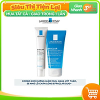 Combo Kem Dưỡng Giảm Mụn, Ngừa Vết Thâm, Se Nhỏ Lỗ Chân Lông La Roche-Posay Effaclar Duo+ M694050 (40ml) + Gel Rửa Mặt Dành Cho Da Dầu Nhạy Cảm La Roche-Posay Effaclar Purifying Foaming Gel 100771312 (50ml)