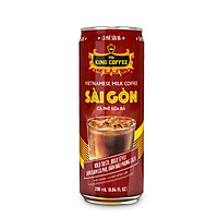 Combo 6 Lon Cà Phê Sữa Đá Sài Gòn Uống Liền KINGCOFFEE