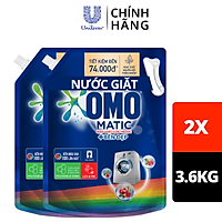 Combo 2 TúI Nước Giặt Omo Matic Cho Máy Giặt Cửa Trước Bền Đẹp Bền Màu Sau 100 Lần Giặt 3.6Kg