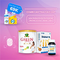 (Tặng Gel rửa tay) Combo An Thai Viên Uống Cho Bầu Omamum Plus HL Bổ Sung Sắt Yến Xào Dầu Cá (30 ngày dùng) + Sữa Non Cho Mẹ Bầu GreenMilk Bổ Sung Canxi Dinh Dưỡng Thai Kỳ (400g)