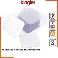 Miếng Dán 3M Siêu Dính, Băng Keo 2 Mặt Dán Tường Tiện Lợi, Trong Suốt, Đa Năng, Loại Vuông 6x6cm. Kingler 6000