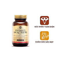 NHẬP KHẨU USA CHÍNH HÃNG - Viên uống bổ sung vitamin E, làm đẹp da, ngăn lão hóa sớm Solgar Vitamin E 400 IU