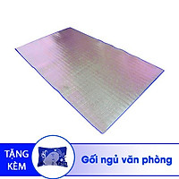 Chiếu ngủ trưa văn phòng, du lịch 180 x 100cm + tặng kèm gối ép hơi bông gòn size 41 x 32cm - giao màu ngẫu nhiên