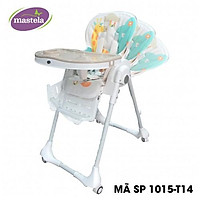 Ghế ngồi ăn dặm điều chỉnh độ cao, điều chỉnh ngả lưng có bánh xe Mastela 1015 cho bé 6 tháng đến 5 tuổi chuẩn ASTM Mỹ - tặng áo yếm ăn dặm chống nước