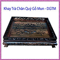 Khay Trà Chân Quỳ Gỗ Mun Cao Cấp, Dùng Trong Phòng Khách, Phòng Làm Việc