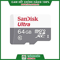 Thẻ nhớ Micro SD 64GB Sandisk Ultra (SDSQUNR-064G-GN3MN)- Hàng chính hãng