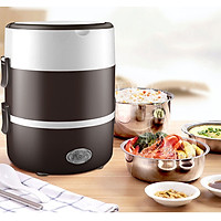 NỒI CƠM ĐIỆN MINI 3 TẦNG INOX - HỘP CƠM ĐIỆN