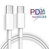 Dây Cáp Sạc Nhanh 2m Pd 60w 3a Usb C Sang Usb Type C Cho Xiaomi Redmi Note 10 Pro Macbook