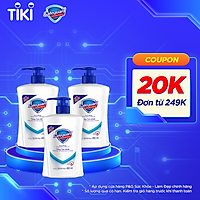 Combo 3 Nước Rửa Tay SAFEGUARD Trắng Tinh Khiết 450ml