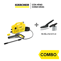 Combo Máy phun rửa áp lực cao Karcher K 2 Classic và Bộ đầu chà, bình xịt