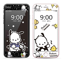 Kính cường lực iphone 8 plus toàn màn hình họa tiết chú chó màu trắng cho cường lực iphone 6 plus 7 8 SE