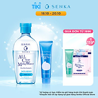 Nước sữa tẩy trang 2 lớp Senka Milky 230ml tặng Sữa rửa mặt Senka Perfect Whip 50g