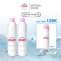Combo 2 xịt khoáng cấp ẩm và làm dịu da Evian 300ml x 2