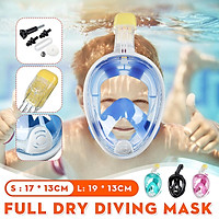 Anti-Fog Full Face Swimming Breath Dry Diving Snorkel Scuba Adult Kids