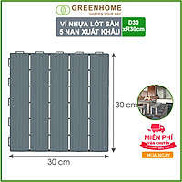 Vỉ Nhựa Lót Sàn 5 Nan Cao Cấp Hàng VNXK - Màu Xám