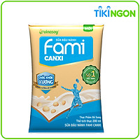 Bịch Sữa Đậu Nành Fami Canxi Nguyên vị 200ml - Giao ngẫu nhiên