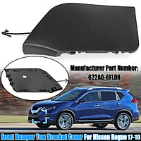 Front Bumper Tow Bracket Cover Cap For Nissan Rogue 2017-18 Black #622A0-6FL0H
