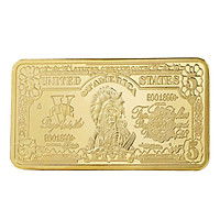 Commemorative Coin Bullion Bar Modern 5 24K Gold-Plated Art Collection Gifts Movie