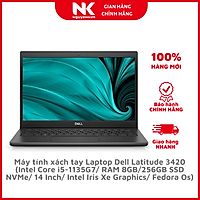 Máy tính xách tay Laptop Dell Latitude 3420 (Intel Core i5-1135G7 | 14 Inch | RAM 8GB | 256GB SSD NVMe | Intel Iris Xe Graphics | Fedora Os) - Hàng chính hãng
